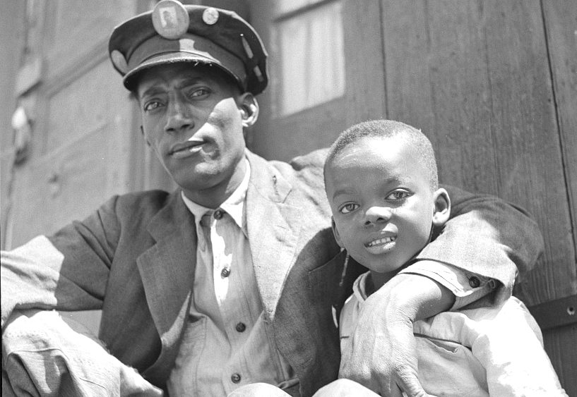 New Orleans, Louisiana. Negro dock worker and son. March 1943.