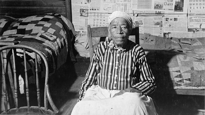 Mulatto ex-slave in her house near Greensboro, Alabama