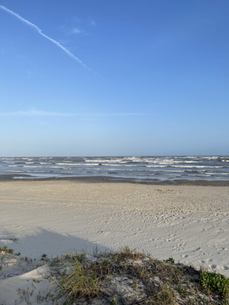 The beach in Galveston was beautiful...and cold